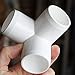 letsFix 3-Way 1 inch PVC Fitting, PVC Elbow Fittings PVC Pipe Connectors - Build Heavy Duty Furniture Grade for 1 inch PVC Pipe, White [Pack of 4]