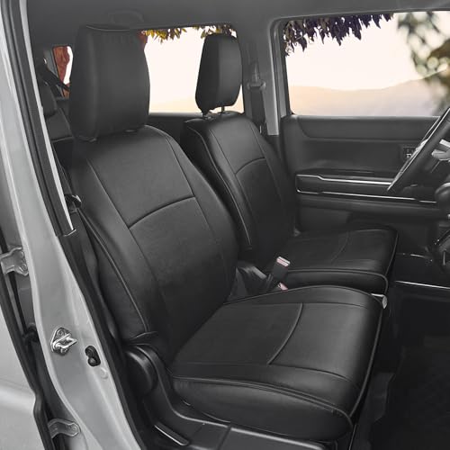 YORKNEIC �V�[�g�J�o�[ �X�Y�L�Ή� �n�X���[ MR52S MR92S�Ή� 2020�N�`2024�N 2WD/4WD�� 4�l��� ��p�݌v PU���U�[ �h�� ���ȕی�J�o�[ �S�ȃZ�b�g �u���b�N