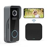 2K FHD Wireless Doorbell Camera, TieJus by ZUMIMALL Smart Video Doorbell with Chime, 2 Way Audio, Vo