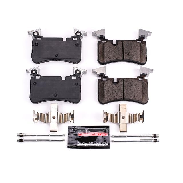 Image of PowerStop Rear Brake Pads for Mercedes-Benz C63 AMG 2008-13 |CLS63 AMG 2007-11 |E63 AMG 2008-09 |SL55 AMG 2007-08 - Z23 Carbon-Fiber Ceramic Brake Pads with Installation Hardware, Z23-1373