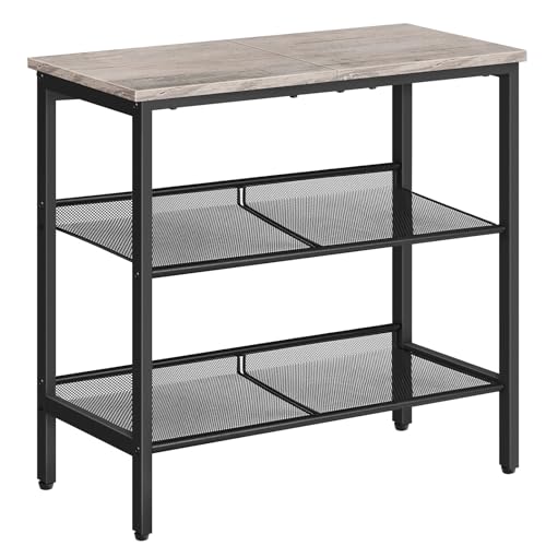 HOOBRO Side Table, 3-Tier Narrow End Table, Nightstand with 2