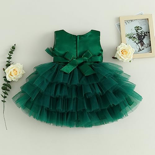 Toddler Girl Cute Ball Gown Sleeveless Bow Mesh Tulle Tutu Princess Dresses Formal Party Dress4
