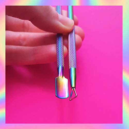Nagelhautschieber Edelstahl Dreieck Nagelhautschaber Entfernen von UV LED Gel Nagellack Nail Art Entferner – Bild 7