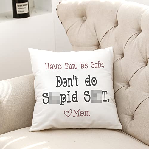 Mingnei Have Fun Be Safe Don't Do Throw Pillow Covers College Dorm Cushion Cover, Funny Graduation Gifts Home Sofa Living Room Bed Decorative Pillow Cases 18 X 18 Pillowcase #TOP1
