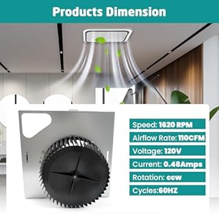 S97015157 Motor Assembly for Broan NuTone 110 CFM Ultra Quiet Bathroom Exhaust Fan Replacement - Fits 676, 680, 684NT, 672SP, 674, HD50, DX110 Models