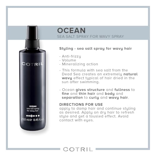 Image of COTRIL Ocean - Sea Salt Spray for Wavy Hair 250ml, Imported, The Product of Italy