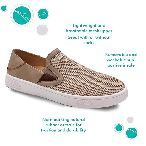 Glolily Ava Breeze Women's Slip-On Sneakers, Casual Everyday Shoes, Slip-in Heel & Breathable Mesh, Lightweight & All-Day Orthotic Arch Comfort Insole2
