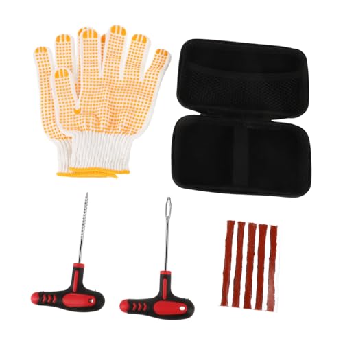 STOBAZA 1 Set Tire Repair Kit Tire Plug Repair Kit Tire Plug Kit Tire Plugs Heavy Duty Tire Repair Tools Tire Repair Plugs Tubeless Tire Strips Tire Plug Tool Car Tire Patch Kit Plastic