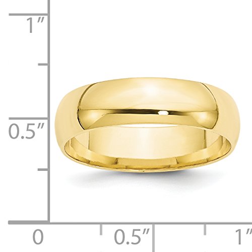 Solid 10k Yellow Gold 6 mm Comfort Fit Wedding Band Ring4