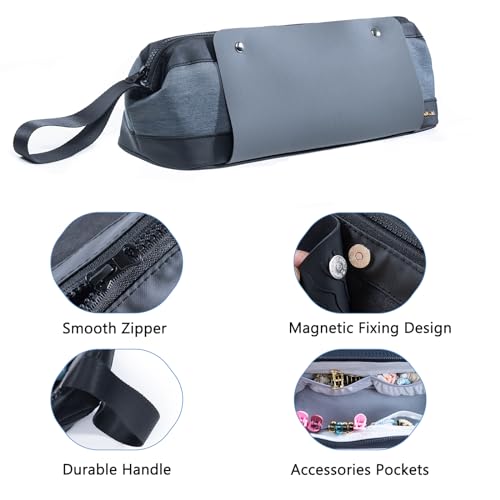 2IN1-Hair-Tools-Travel-Bag-with-Heat-Resistant-Mat-for-Flat-Irons-Straighteners-Curling-Iron-and-Haircare-Accessories-Compatible-with-Revlon-One-Step-Hair-Dryer-Brush