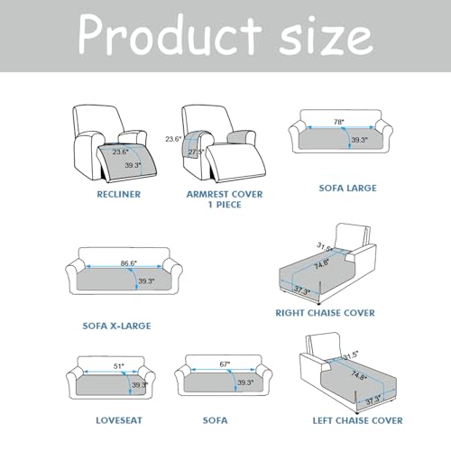 2025 Luxury Soft Sofa Cover, Cat Scratch Furniture Protector Sofa Slipcover Anti-Slip Sectional Couch Sofa Seat Cushion Armrest Backrest Cover for Dogs Cats Kids (Khaki, 70x70cm) by Wirqo - Image 2