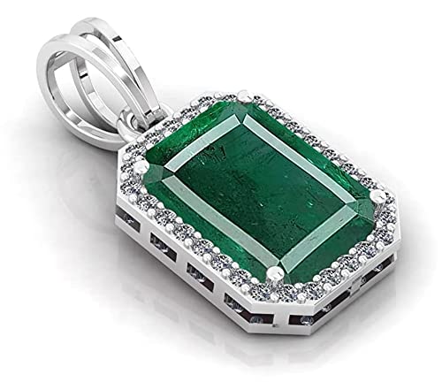 Natural Lab Certified original 7.50 Carat Colombian Emerald Panna Jwelery beautiful Pendant for 925 Sterling Silver Gift Her Everywear pendant4