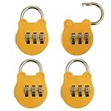 mmoonni Lot de 4 cadenas à combinaison à 3 chiffres...