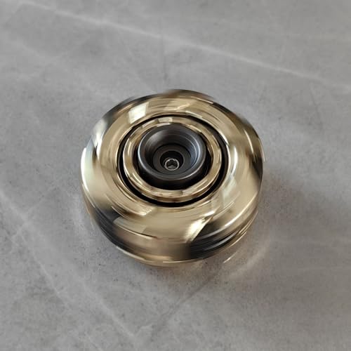 Image of T-Conceal EDC Fidget Sliders Open Armor Spinning TopFidget Toys Stress Relief for Adults Magnetic Metal (Gold Gray)