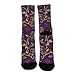 CWECVWE Boy's Dress Decor Socks Sport Baseball Compression Socks Travel Fashion Decor Floral Flowers Purple Gold Rose