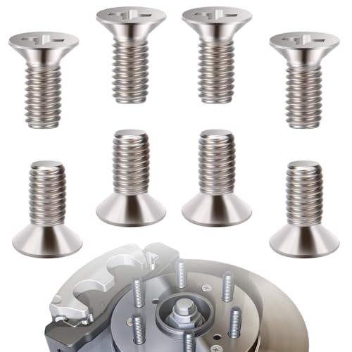8 PCS Stainless Steel Brake Disc Rotor Screws Brake Disc Rotor Screws for Front and Rear 93600-06014-0H Disc Brake Fixing Screw Compatible with Honda Acura Hyundai and Kia Models