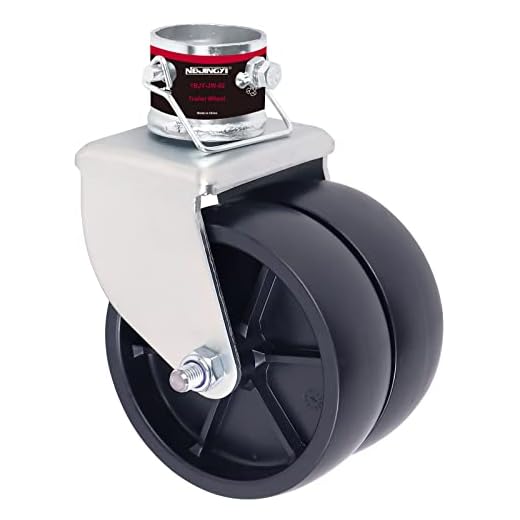 NBJINGYI 6" 2000lbs Dual Trailer Swirl Jack Caster Wheel With Pin fits Any Jack Better Soft Ground Roll