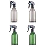 Drawihi 4点セット 遮光スプレーボトル 300ml 詰め替え容器 アンコール対応 霧吹き 散水 除菌 殺菌 蓄圧式 持ち運びやすい ミスト レーボトル ガーデン 水やり エクセレント グレー/グリーン選択可