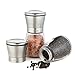 LUXURY Salt And Pepper Grinder Kitchen Set - Stainless Steel Pepper and Salt Mill - with glass body and adjustable ceramic rotor mechanism, combo set, create the best seasoning for your food - by Limo