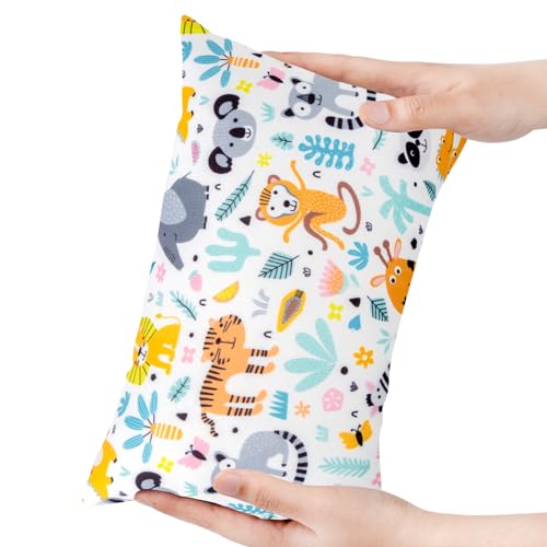 Winmany Kleines Kissen 27,9 x 17,8 cm abnehmbar waschbar Bedruckt Mini-Kissen für Baby Kleinkinder Haustiere Reisen Nacken Lenden und Kniestütze (28x18cm, Tiere, 1)