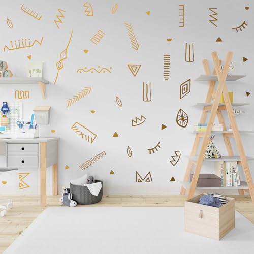 Vinilo Decorativo Tribal Moderno con Diseño Geométrico Negro