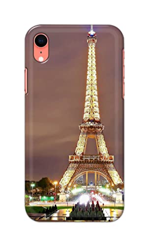 Image of PRINTFIDAA Lovers Famous Place Eiffel Tower in Paris Printed Designer Hard Case for Apple iPhone XR (6.1 inch), A2105, A1984, A2107, A2108 Back Cover -(e) RPM1009