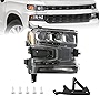 Partzer Full LED Headlight Headlamp Assembly RH Right Passenger For 2019 2020 2021 Chevrolet Silverado 1500, Replace 84621851 GM2503497