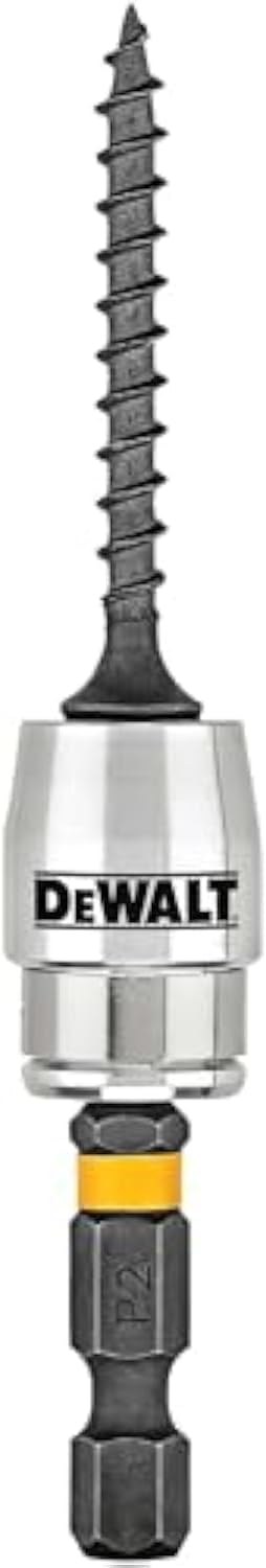 DEWALT FlexTorq Magnetic Bit Holder, Impact Ready, 2-Inch (DWA2SLVIR)