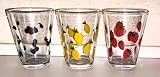 Verres pour enfants Rahm Verres à boire / verres / lot de 3 / verres à jus / verres à motif fruits