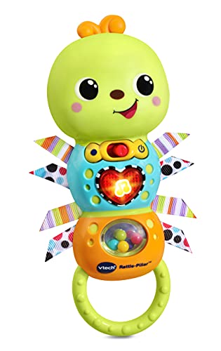 VTech Baby Shake & Sounds Caterpillar, Baby Interactive Toy for Sensory Play, Baby Musical Toy with Sounds, Songs and Phrases, for Babies Aged 3 to 18 Months, English Version