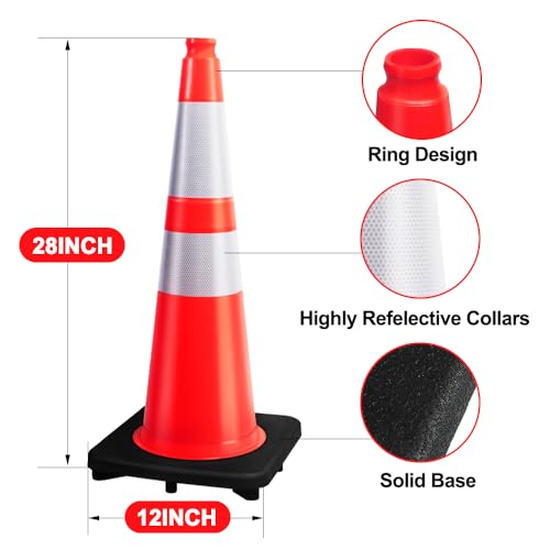 Besea DH-TC-70SNL 8 Cones) Besea 28 Inch Inch Orange Pvc Traffic Cones thumb #1