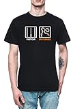 Gedruckt in EU Fast Car - Fast Driver Herren T-Shirt Tee Schwarz Men\'s Black T-Shirt