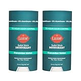 Lume Natural Solid Deodorant Stick - Whole Body Deodorant - Aluminum-Free, Baking Soda-Free,...