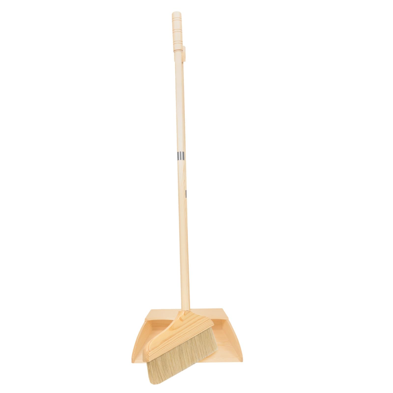 Cepillo Barrer Exterior Escoba de Mango Largo y Recogedor, Kit Ligero y Resistente para Limpieza Hogar y Talleres