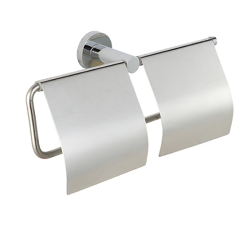 Porte-papier double rouleau en chrome pour éviter les pannes de rechange