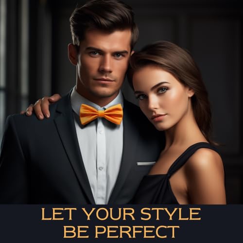 Image of Adam Young Men's Bow Ties Pre-Tied Style Formal Satin Classic Bowtie for Tuxedo Faux Silk