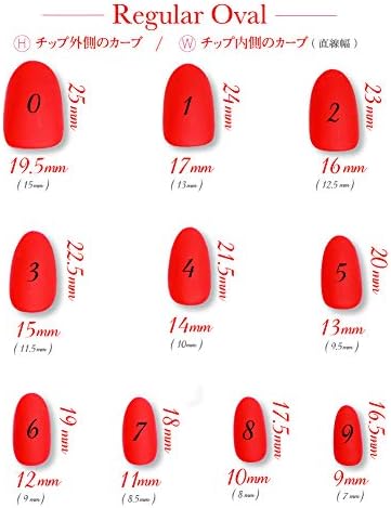 Amazon ネイルチップ クリア レギュラーオーバル 10サイズ 1枚 An11 ネイルマップ オーバル 程よい長さ クリアチップ フルカバー プレーン 練習用 サンプル 付け爪 カラーチャート ネイルマップ ネイルチップ 通販