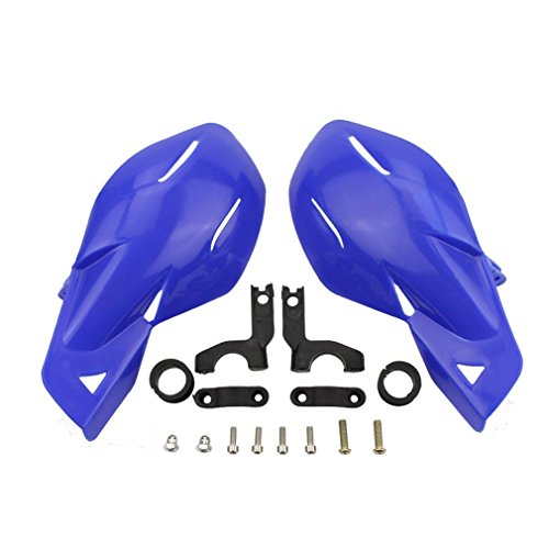 GOOFIT Paramanos Moto, 22mm Protector Manillar Motocross Aluminio Universal para Pit Bike Off-Road Scooter ATV Quad Pocket Bike Ciclomotor Azul