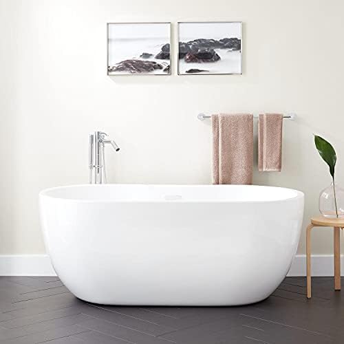 Signature Hardware 462667 Boyce 65" Acrylic Soaking Freestanding Tub with Integrated Drain, Overflow and Foam Insulation