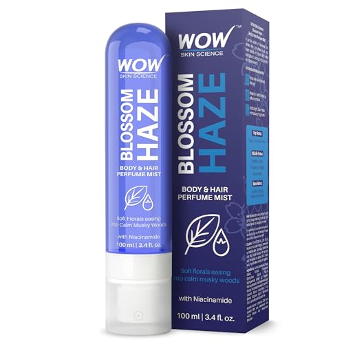 Image of WOW Skin Science Blossom Haze Unisex Body & Hair Perfume Mist | Skin-Close Floral Musk Fragrance with Niacinamide | Lightweight, Long-Lasting Mist for Men & Women | Soft Florals into Calm Musky Woods | 100 ml