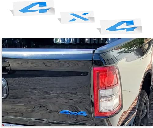Image of Reflective Concepts 4x4 Emblem Overlay Decal Sticker -Fits: 2019-2026 Ram, NOT for Classic - (Color: Reflective Medium Blue)
