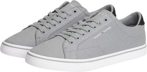Tommy Hilfiger Herren Vulcanized Sneaker Long Lace Low Top, Grau (Universal Grey), 44 – Ansicht 4