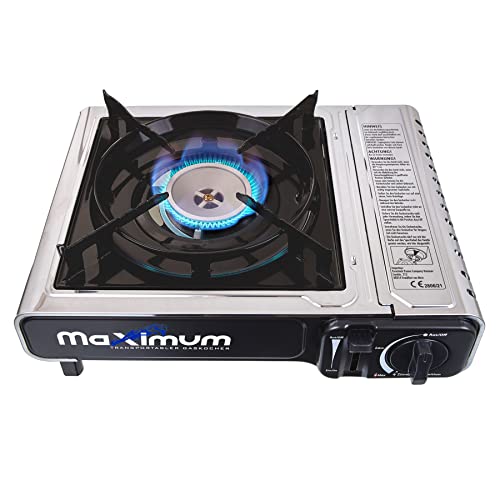 Foto von MaXimum Premium Edelstahl Gaskocher mit Tragekoffer + 28 MaXimum Gas Kartuschen