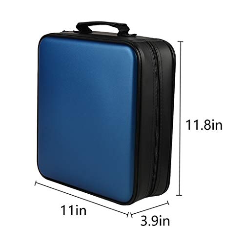 CD Case, DVD Case 320 Capacity DVD Storage CD Wallets DVD Organizer Flexible Plastic Protective DVD Storage (Blue)