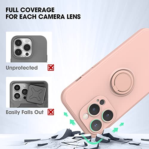 Coque iPhone 14 Pro Max silicone antichoc rose évitant les bris d'écran