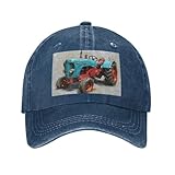 COWMGHLDFL Gorra de béisbol para mujeres y hombres, sombrero de vaquero para papá, sombrero de compañía, tractor de granja, gorra de béisbol ajustable, gorra de camionero, azul marino