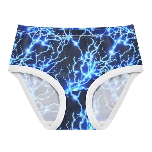 Little Girl Underwear Toddler Panties Kids Undies Lightning Blue Soft Cotton Briefs 2T-8Y