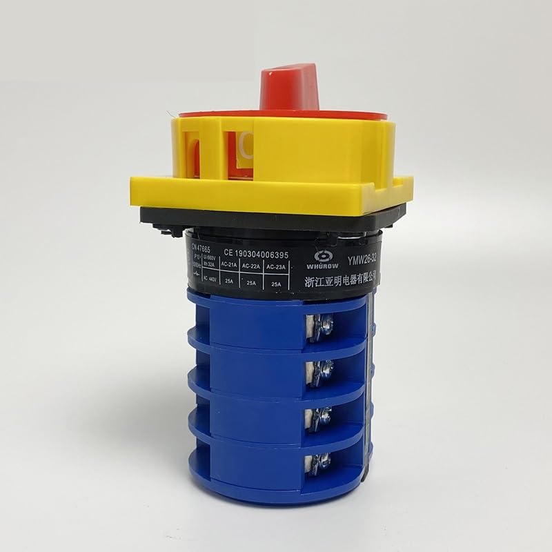 Commutateur rotatif YMW26-32/4GS cadenassable pour sécuriser la maintenance de machine 690V 32A
