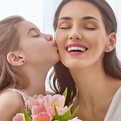 Fansilver Clip on Earrings for Women Girls Hypoallergenic Flower Rainbow Butterfly Turtle Star Heart CZ Clip Earrings Set for Little Girls Silver Non-Pierced Earrings Pack for Teens Girls 12 Pairs4