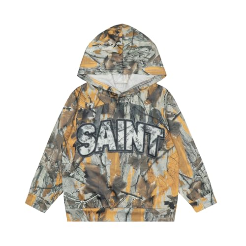 Saint Tears Boys Camo Hoodies Vintage Sweatshirt Pullover Casual Crew Neck Kids Hoodie Graphic Print Hooded (2-7 Years)